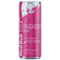 Энергетический напиток Red Bull / Ред Булл со вкусом белого персика 0.25 литра, ж/б, 24 шт. в уп.