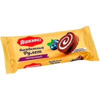 Рулет бисквитный Яшкино черничный 200 гр
