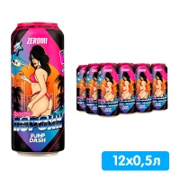 Энергетический напиток Zeromi Pump Dash Просто пэрсик 0.5 литра, ж/б, 12 шт. в уп.