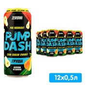 Энергетический напиток Zeromi Pump Dash Груша 0.5 литра, ж/б, 12 шт. в уп.