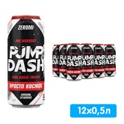 Энергетический напиток Zeromi Pump Dash Просто космос 0.5 литра, ж/б, 12 шт. в уп.